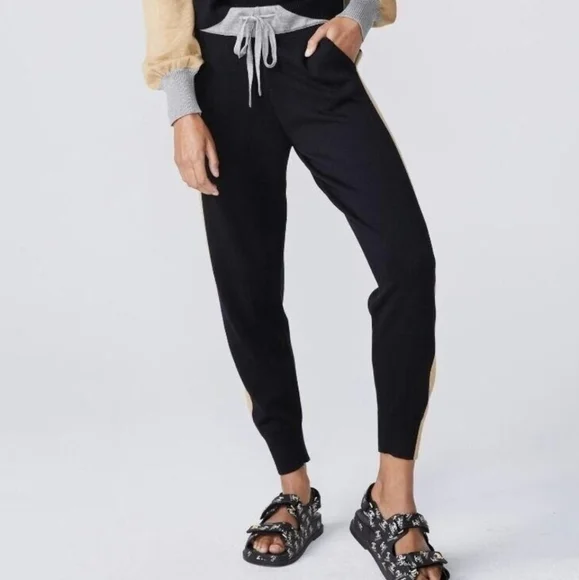 Monrow Color Block Knit Sweatpant Jogger Multi Women's XS - Picture 3 of 10